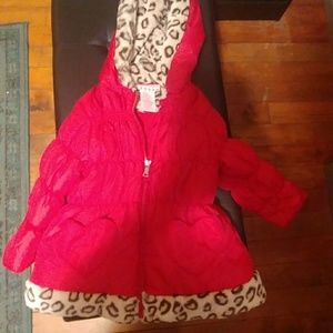 Playtown red winter coat 4t
